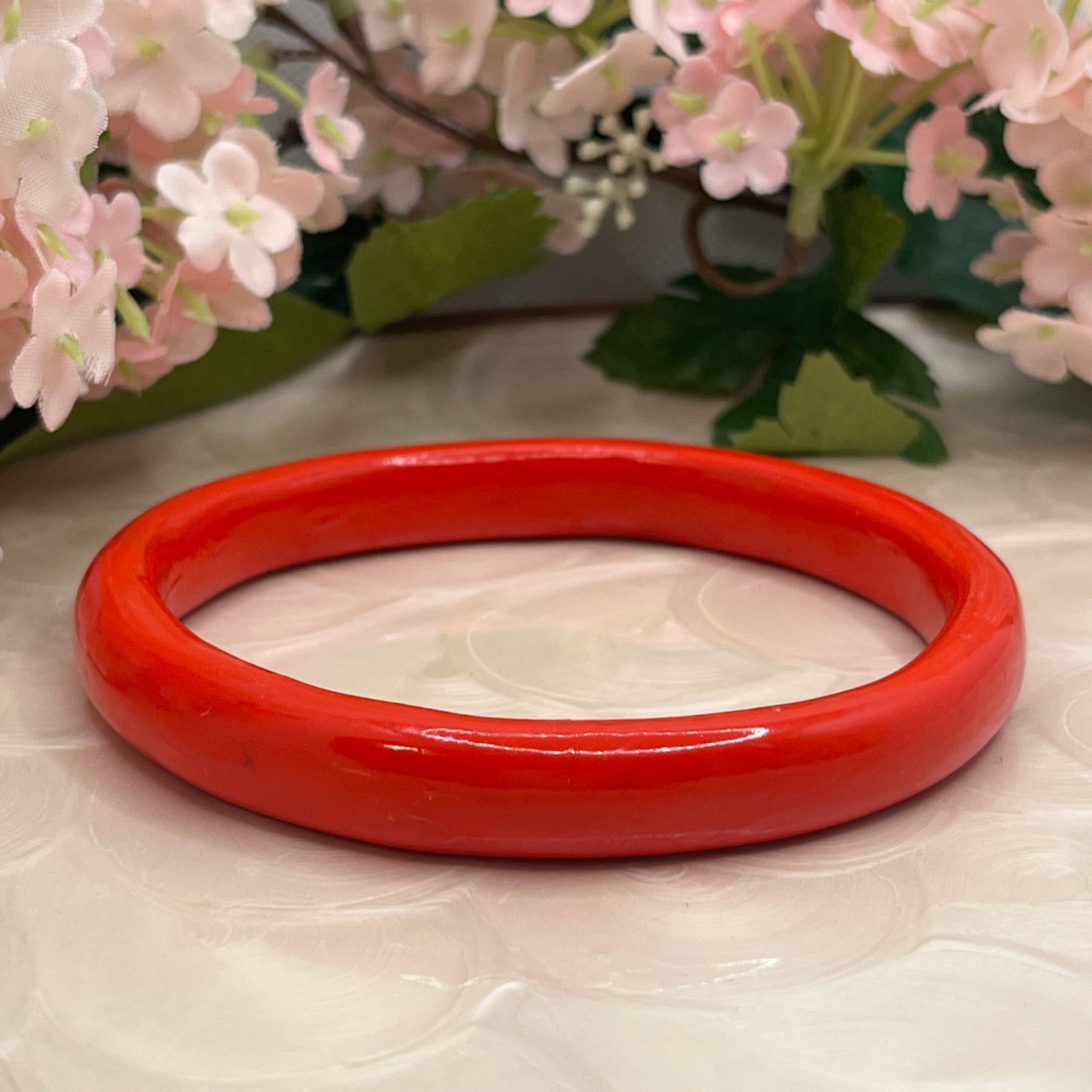 Polymer Clay Sleek Red Bangle