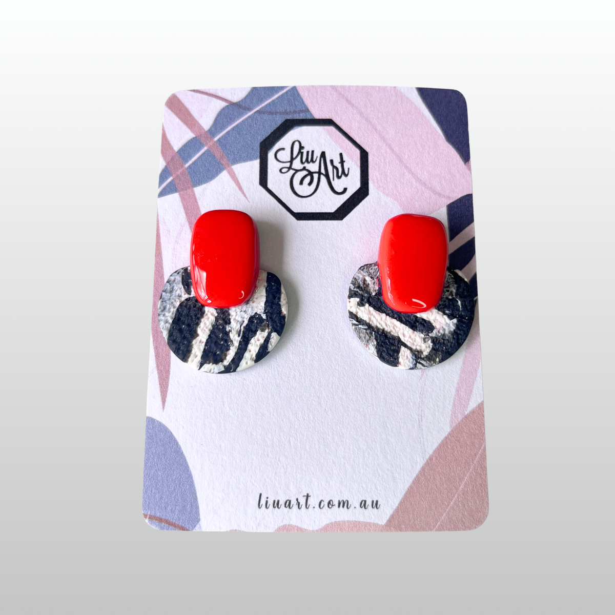 Polymer Clay Zebra Pop Earrings