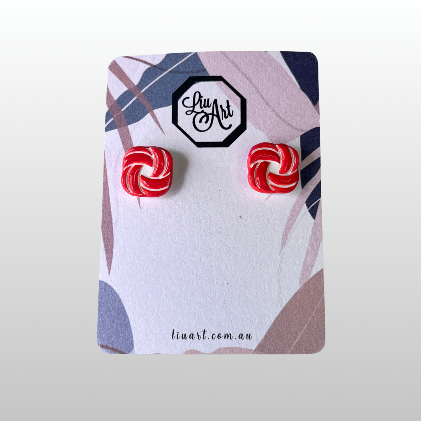 Polymer Clay Candy Swirl Stud Earrings