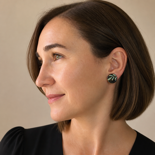Polymer Clay Night Meadow Earrings