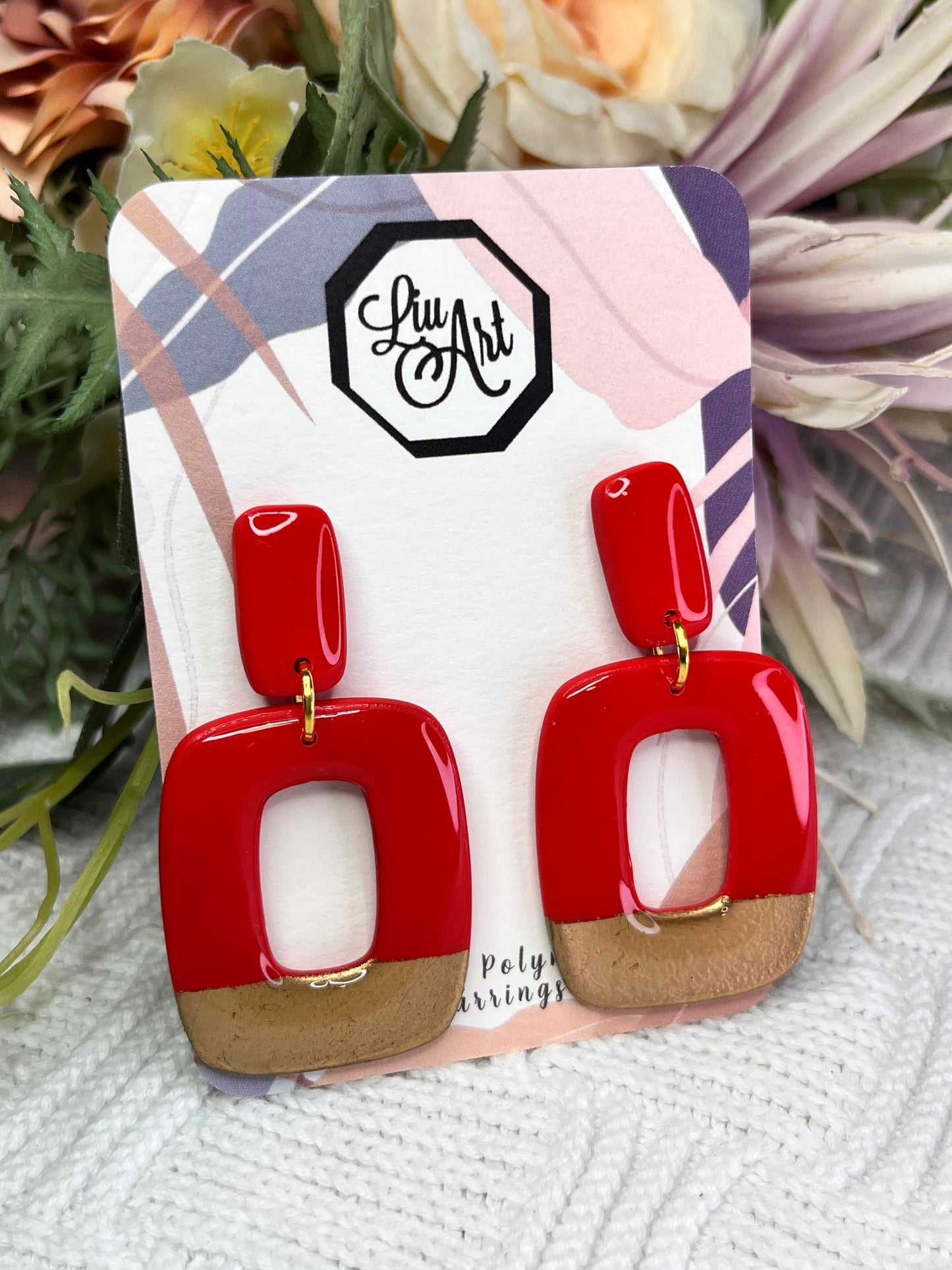polymer-clay-earrings-red-perspective-view