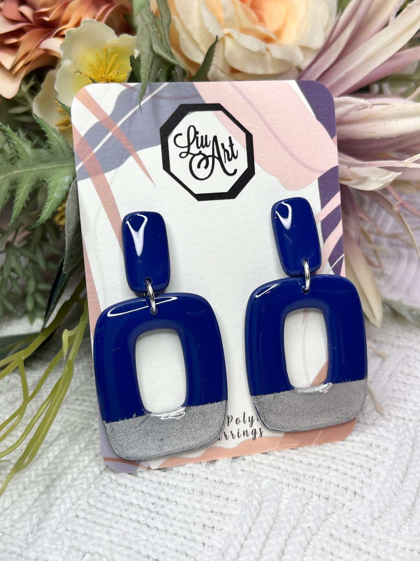polymer-clay-earrings-navy-perspective-view
