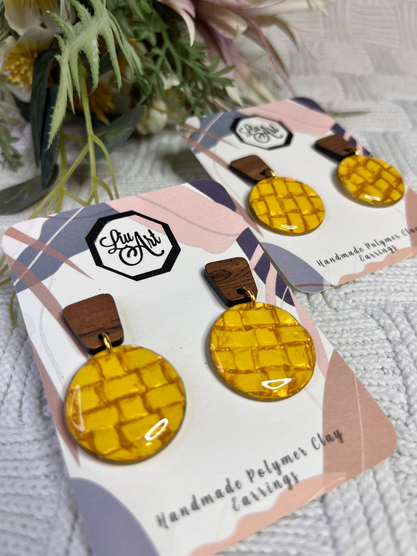 polymer-clay-earrings-yellow-close-view
