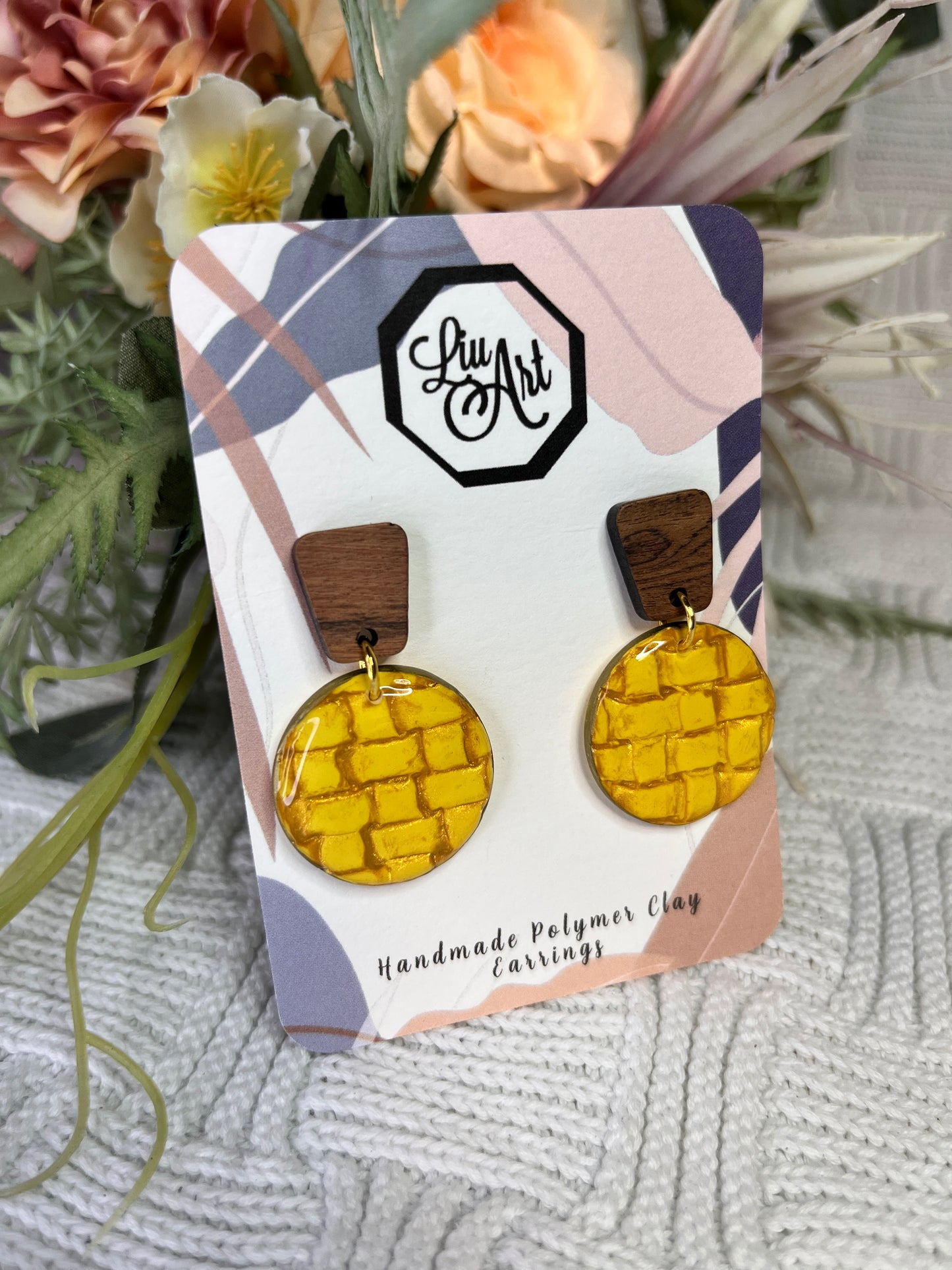 polymer-clay-earrings-yellow-perspective-view