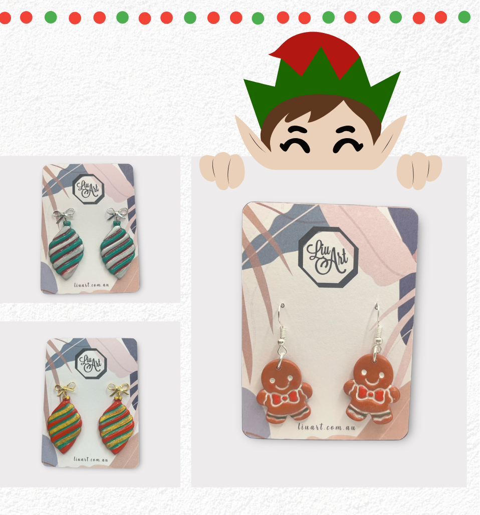 Festive-themed polymer clay earrings. Easter themed.