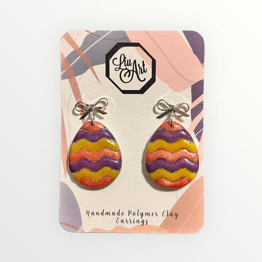polymer-clay-earrings-colourful-easter-egg-front-view