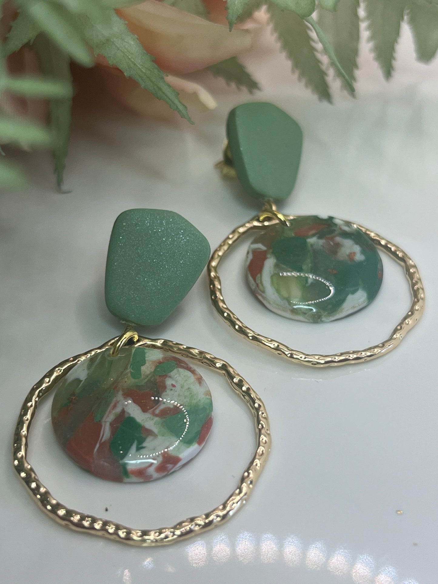 Polymer Clay Earthy Dangle