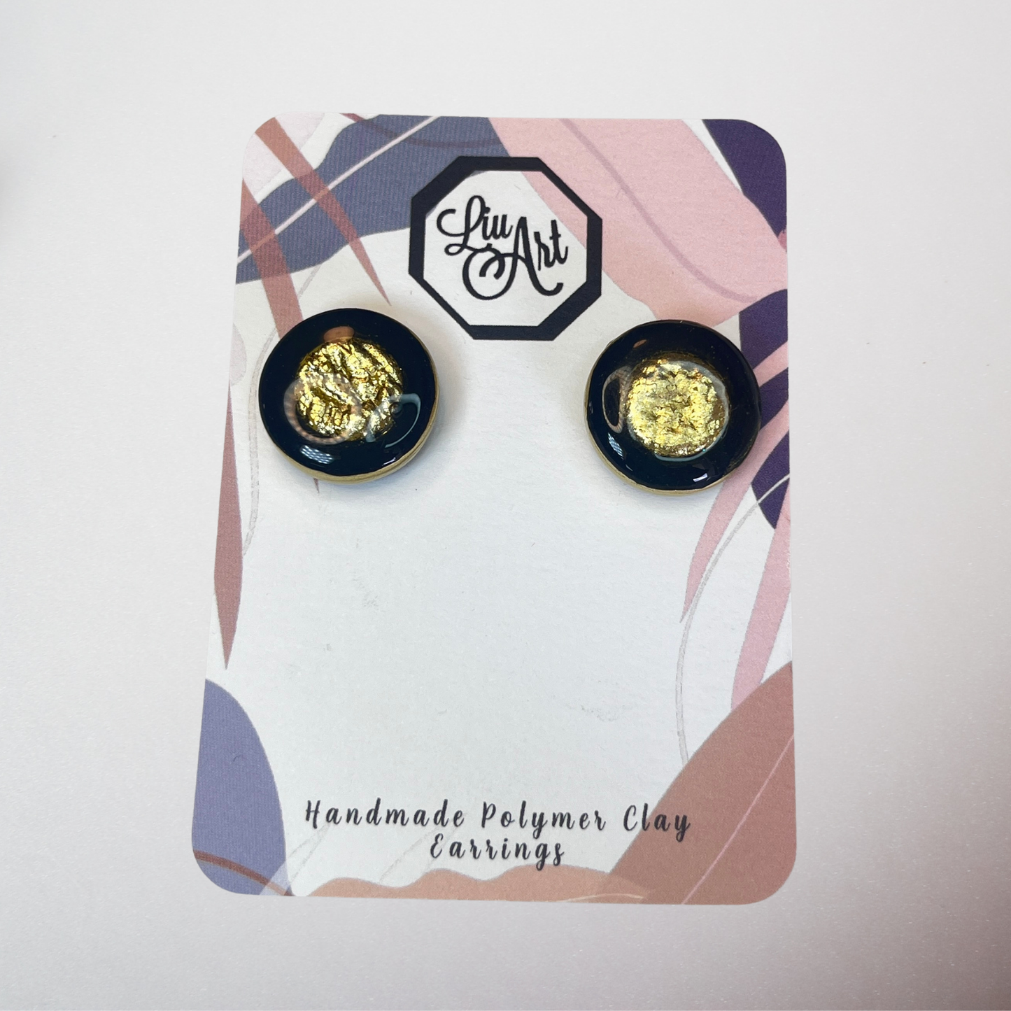 Polymer Clay Black Gold Eclipse