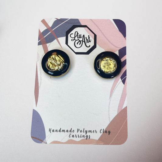 Polymer Clay Black Gold Eclipse