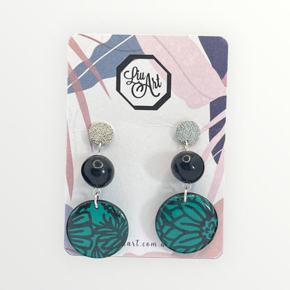 Polymer Clay Teal Blooms