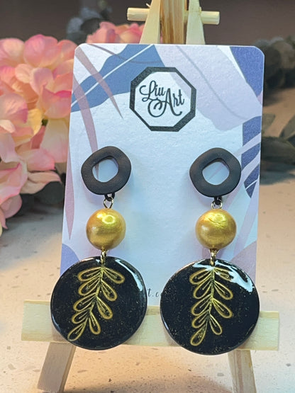 Polymer Clay Golden Leaf