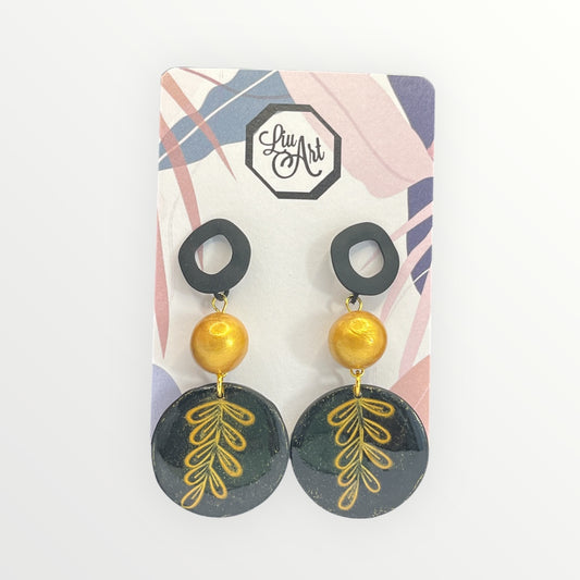 Polymer Clay Golden Leaf