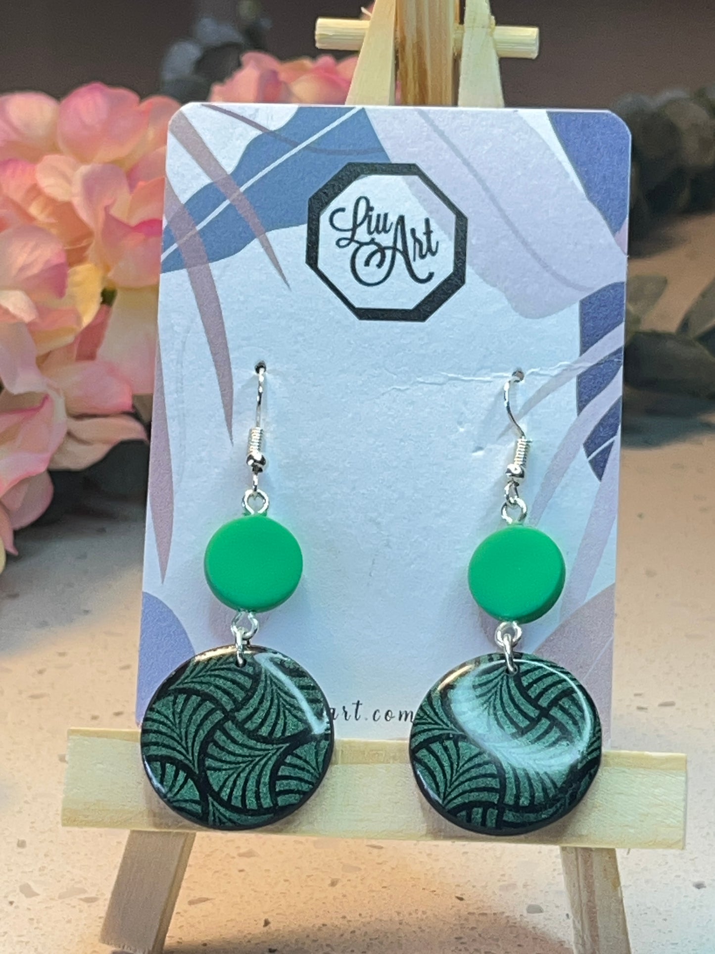 Polymer Clay Green Fan
