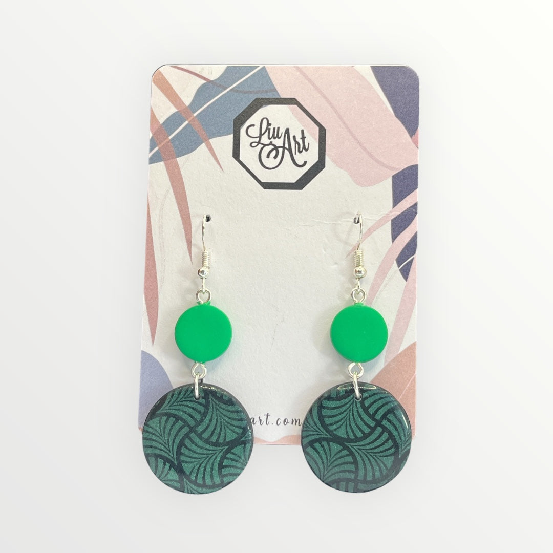 Polymer Clay Green Fan