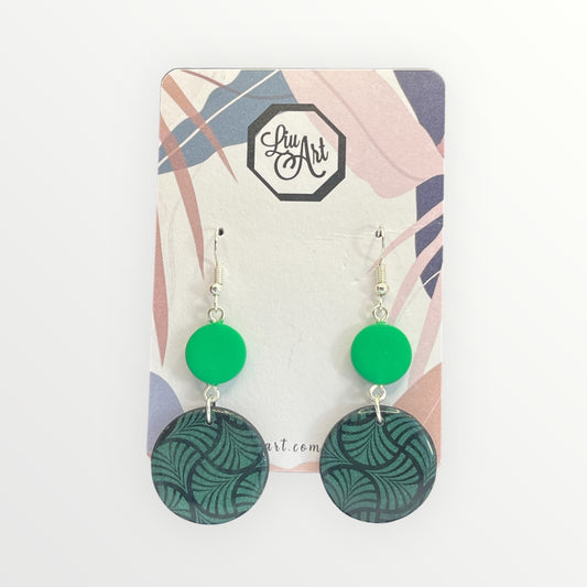 Polymer Clay Green Fan