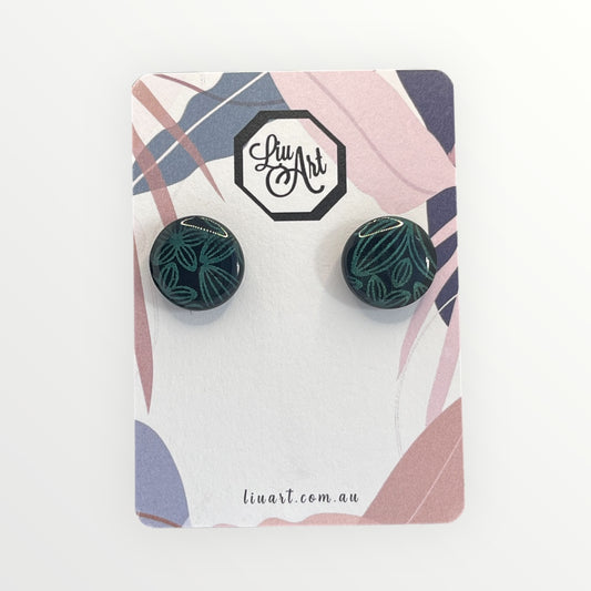 Polymer Clay Dark Leaf