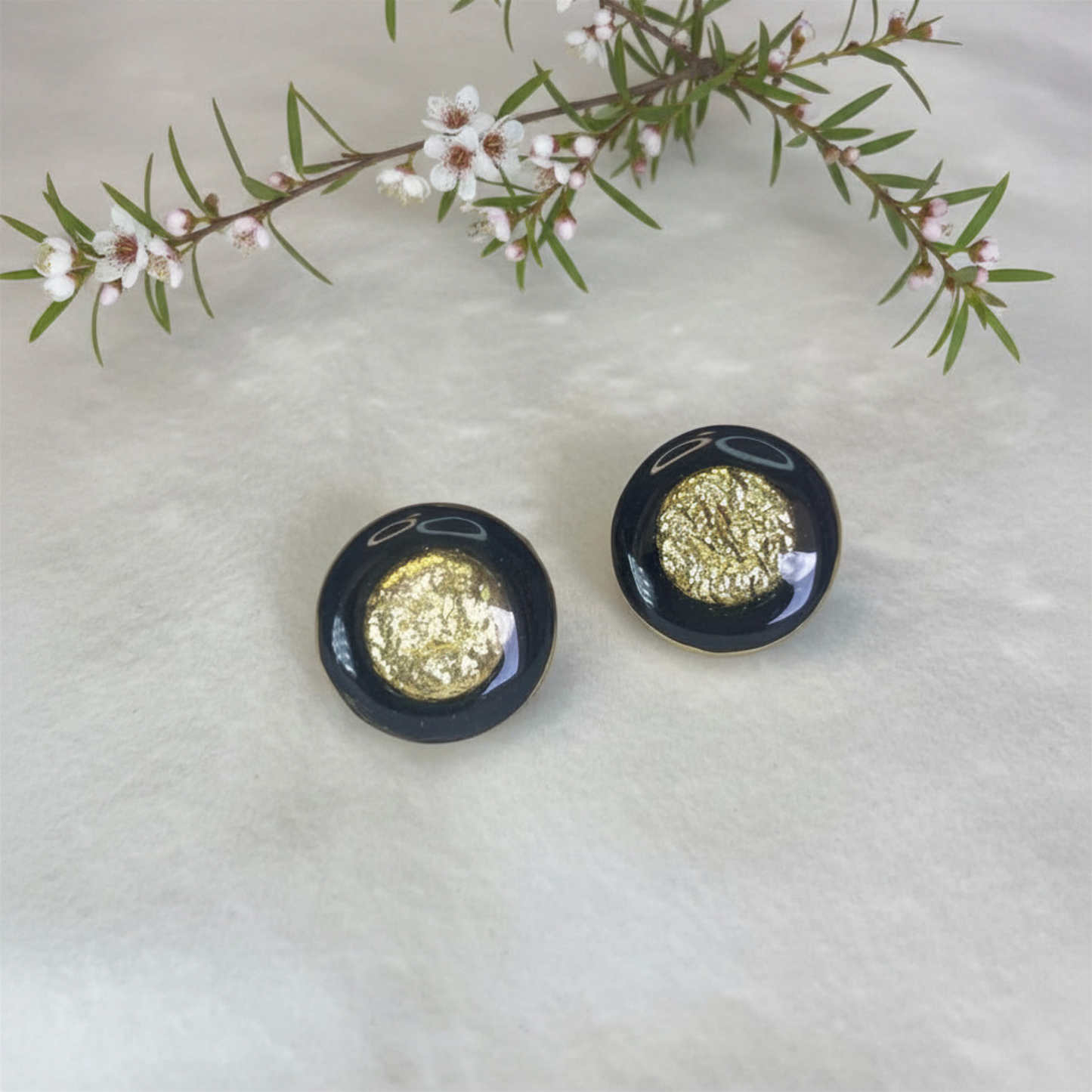 Polymer Clay Black Gold Eclipse