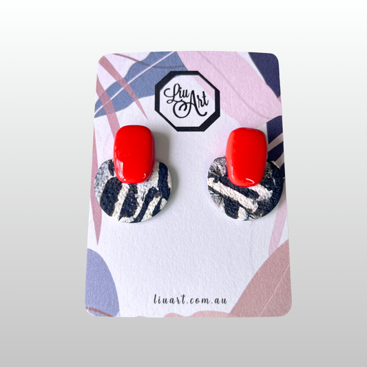 Polymer Clay Zebra Pop Earrings