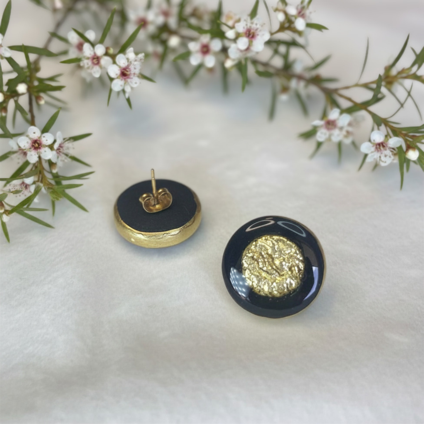 Polymer Clay Black Gold Eclipse