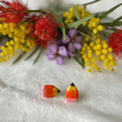 Polymer Clay Little Pencil Stud Earrings