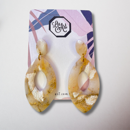 Polymer Clay Golden Sand Earrings