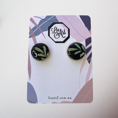 Polymer Clay Night Meadow Earrings