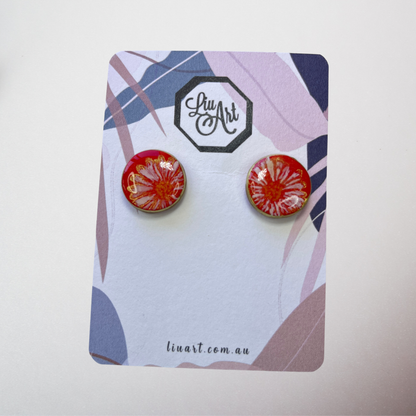 Polymer Clay Coral Bloom Earrings