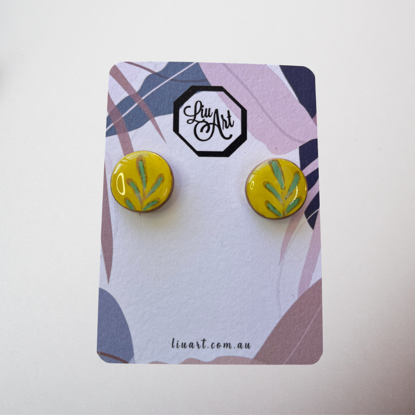 Polymer Clay Golden Meadow Earrings