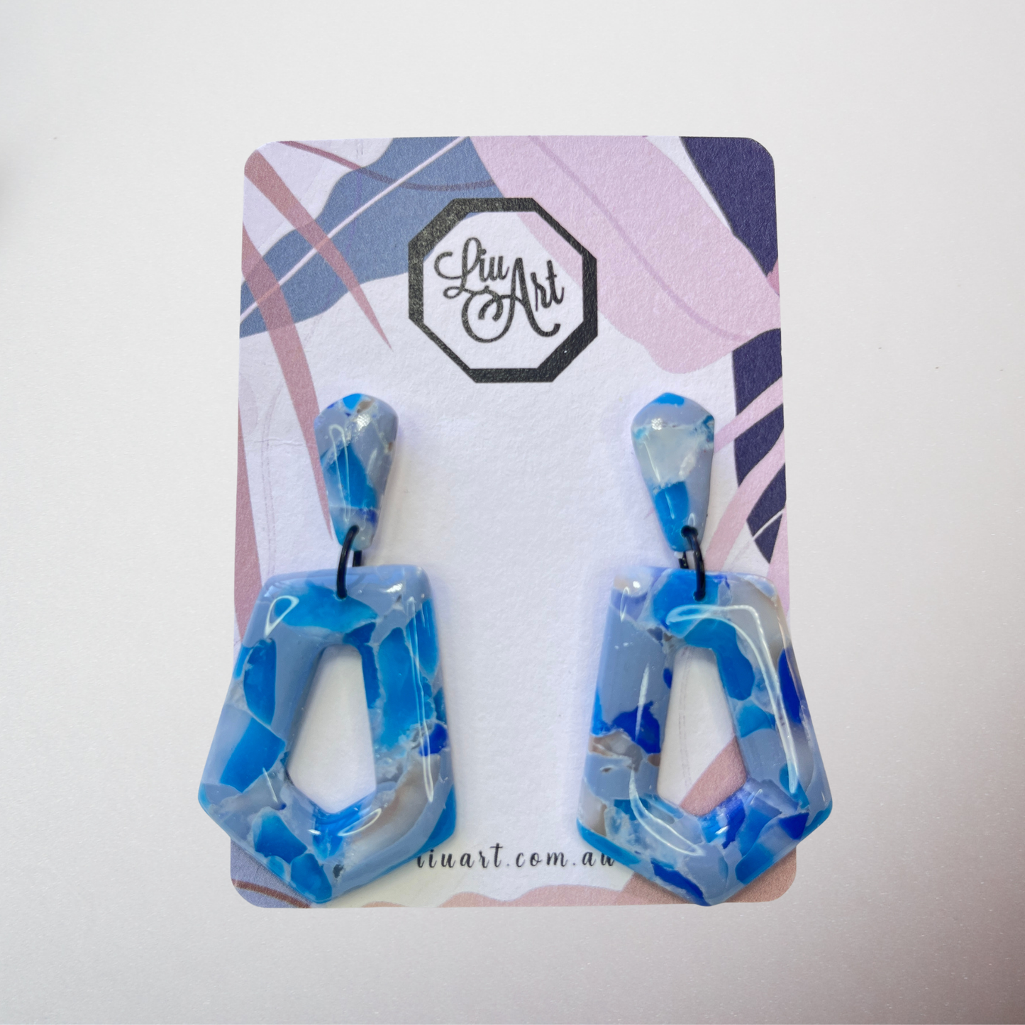 Polymer Clay Ocean Mosaic Earrings