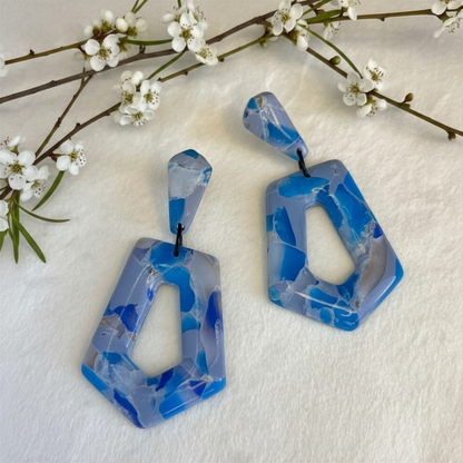 Polymer Clay Ocean Mosaic Earrings