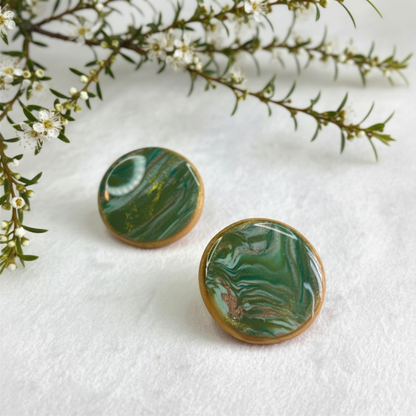 Polymer Clay Dani Marble Stud Earrings