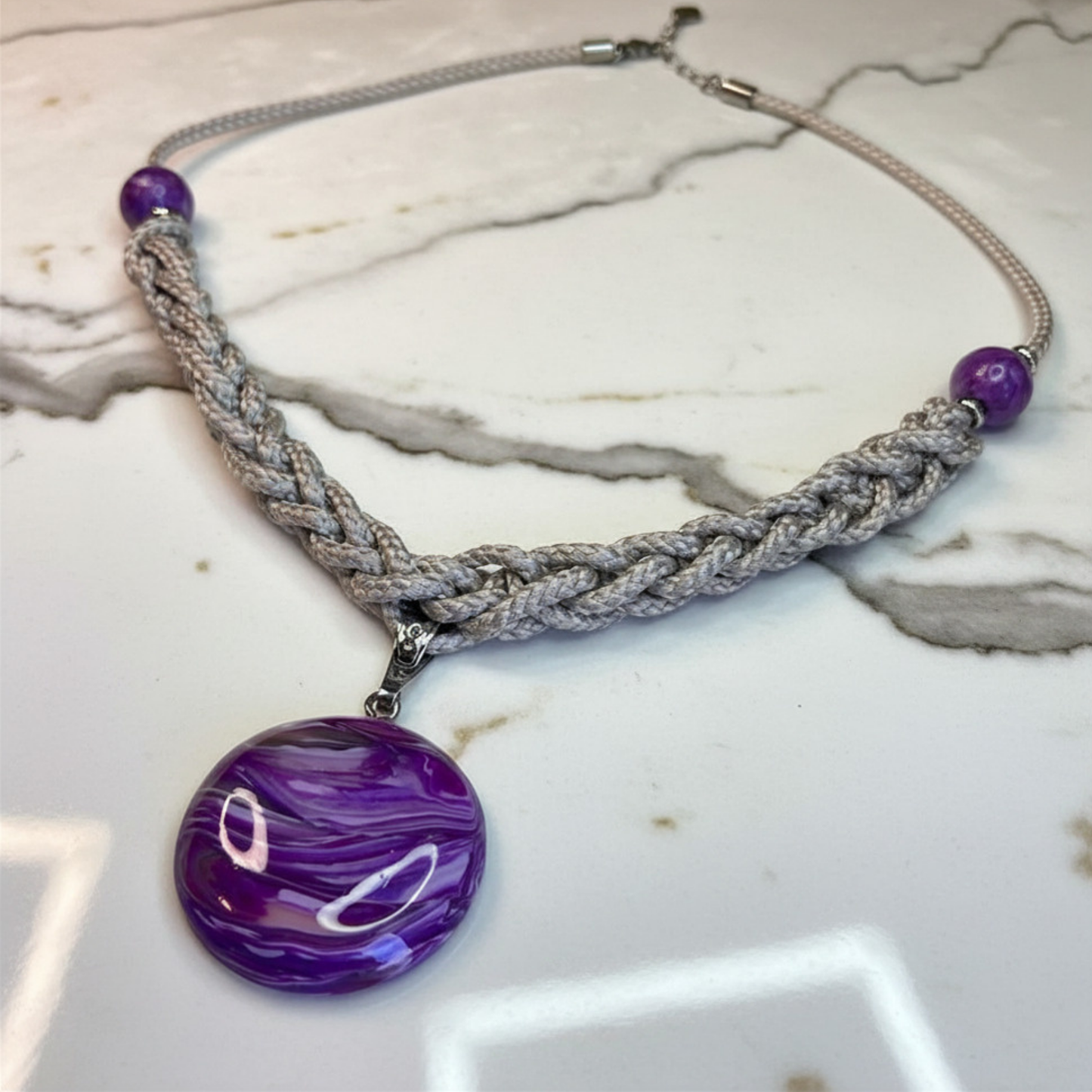 Amethyst River Pendant Necklace