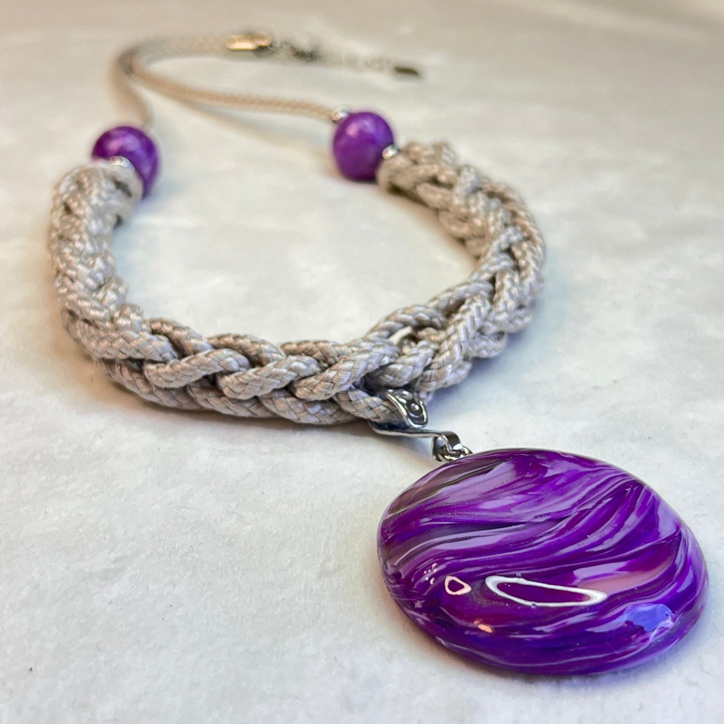 Amethyst River Pendant Necklace