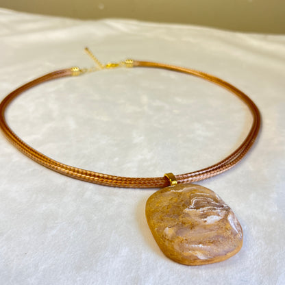 Golden Earth Pendant Necklace