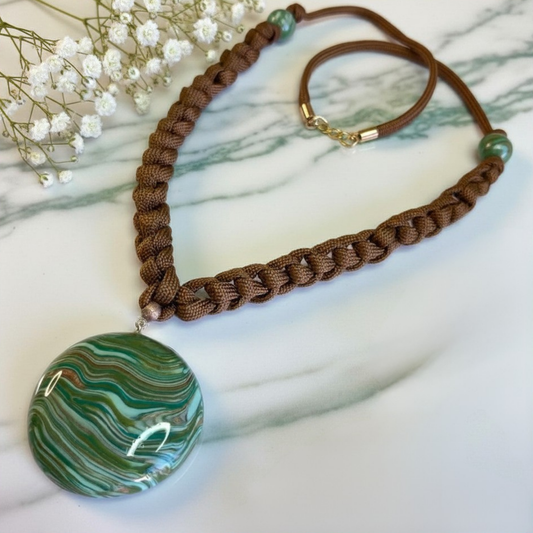 Emerald Tide Pendant Necklace