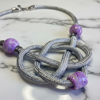 Lavender Infinity Knot Necklace