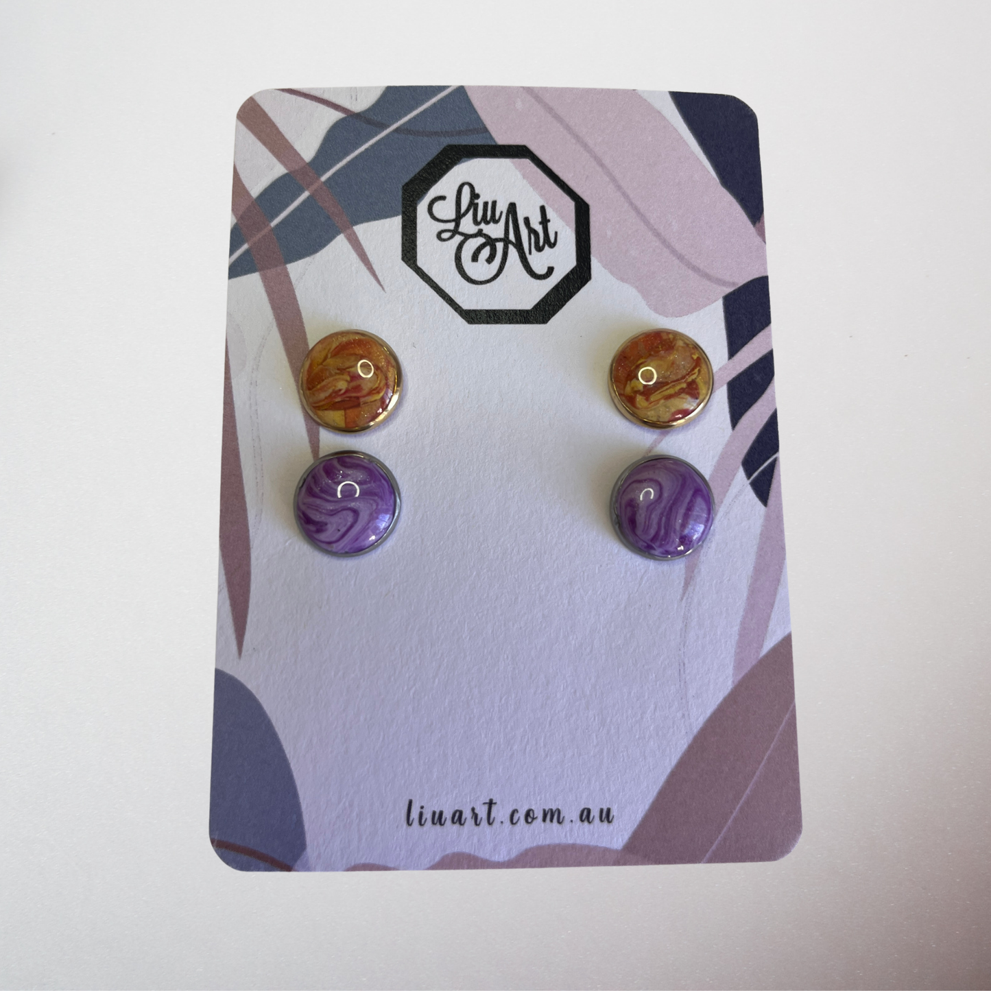 Marble Duo Stud Set