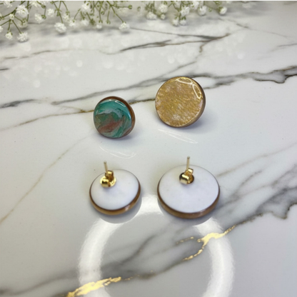 Earth & Gold Stud Set