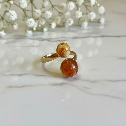 Golden Ember Adjustable Ring
