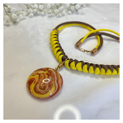 Golden Sunrise Pendant Necklace