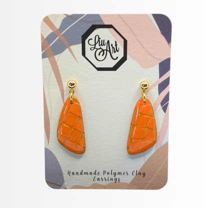 polymer-clay-earrings-orange-front-view