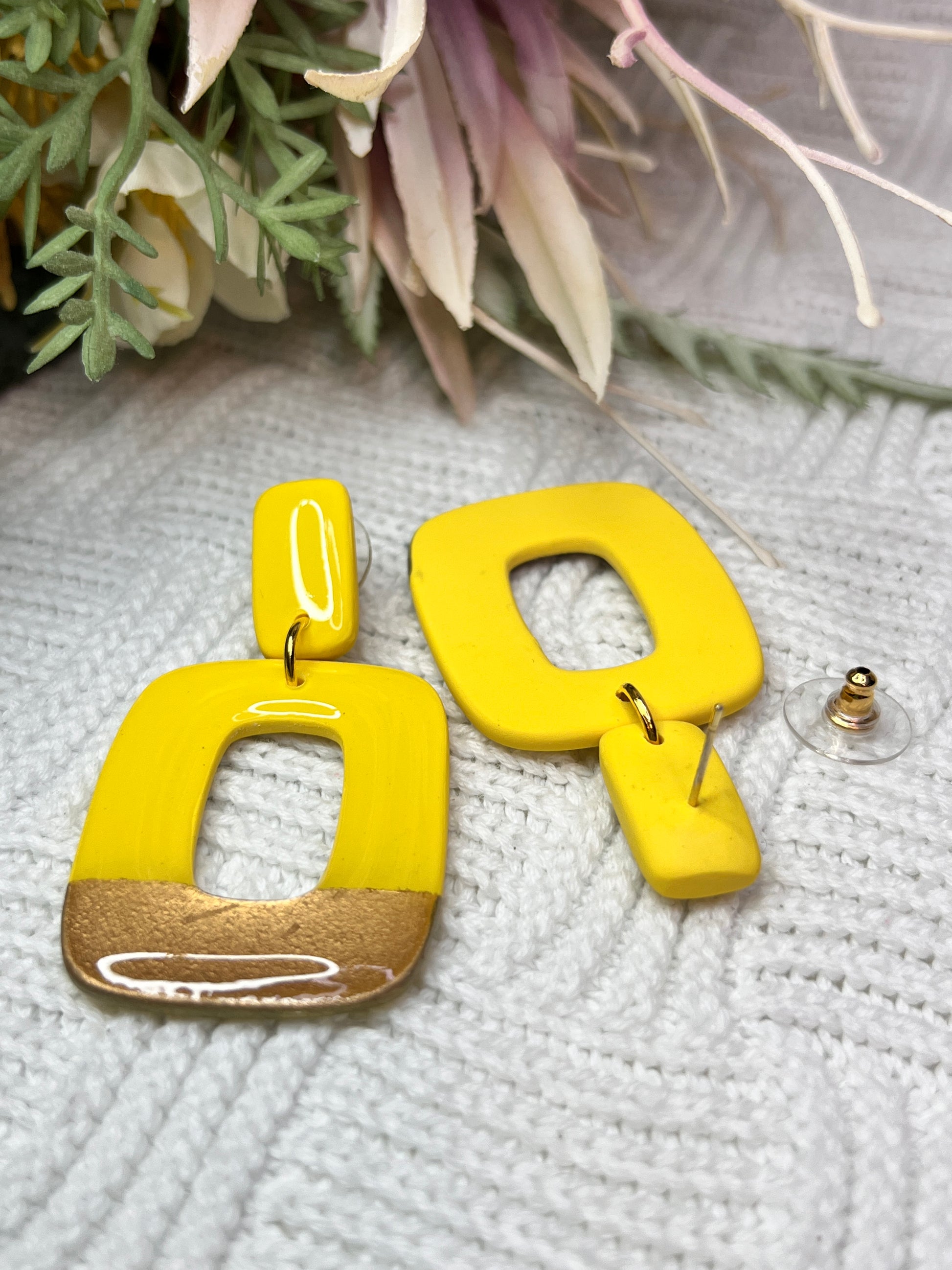 polymer-clay-earrings-yellow-back-view