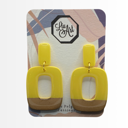polymer-clay-earrings-yellow-front-view