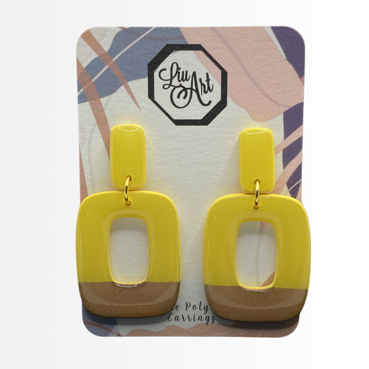 polymer-clay-earrings-yellow-front-view