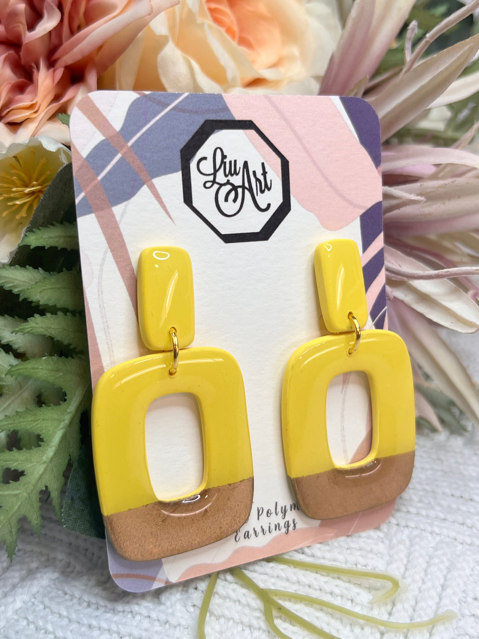 polymer-clay-earrings-yellow-perspective-view