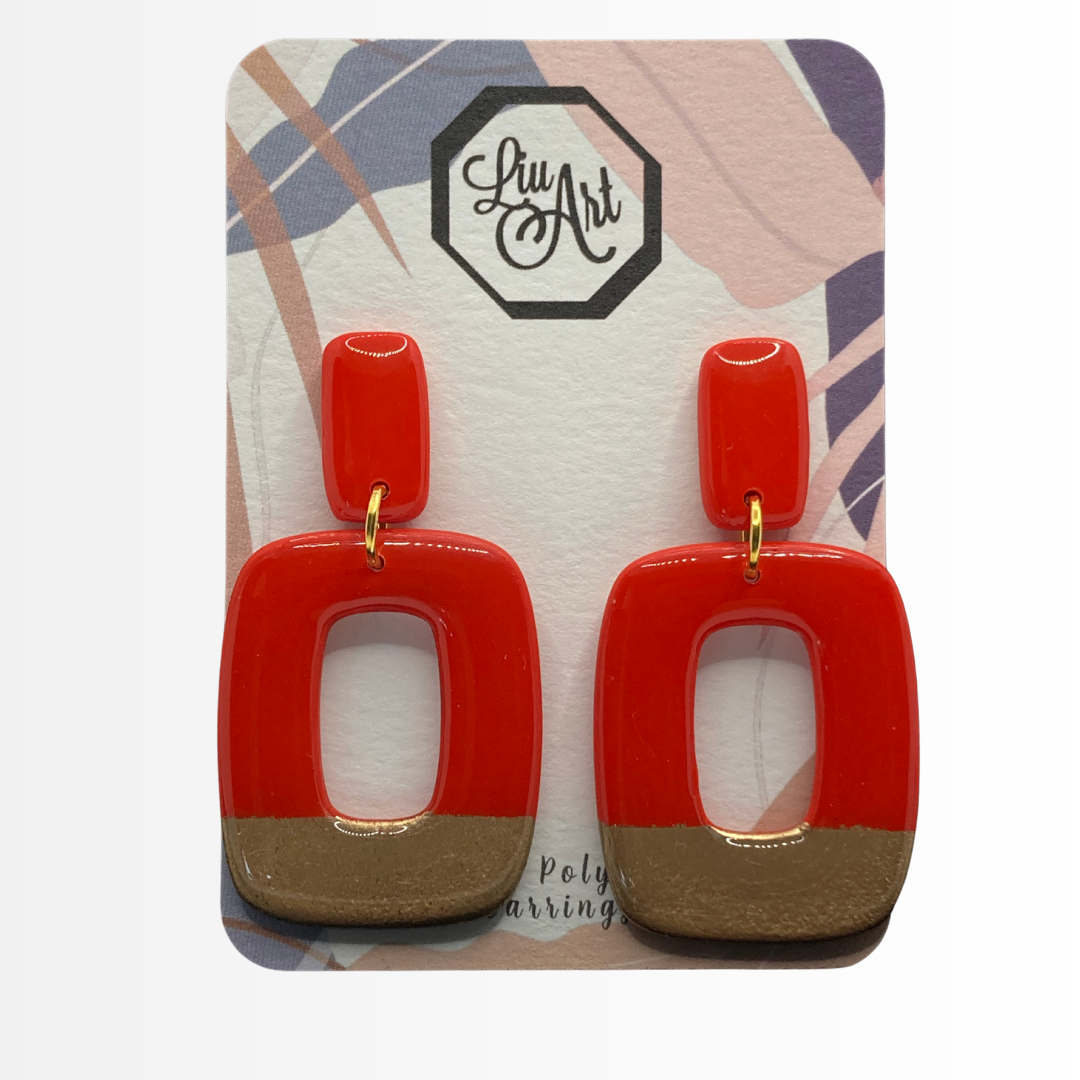 polymer-clay-earrings-red-front-view