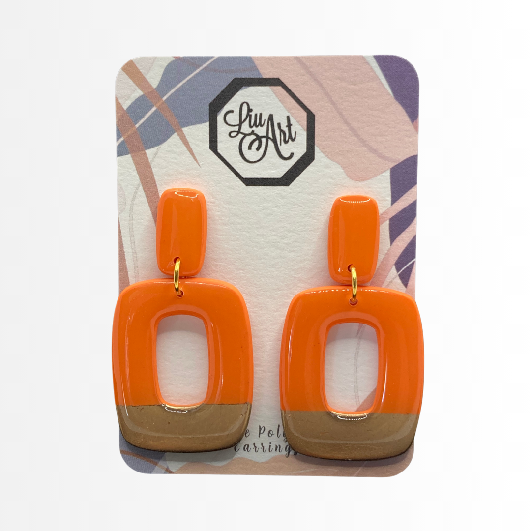 polymer-clay-earrings-orange-front-view