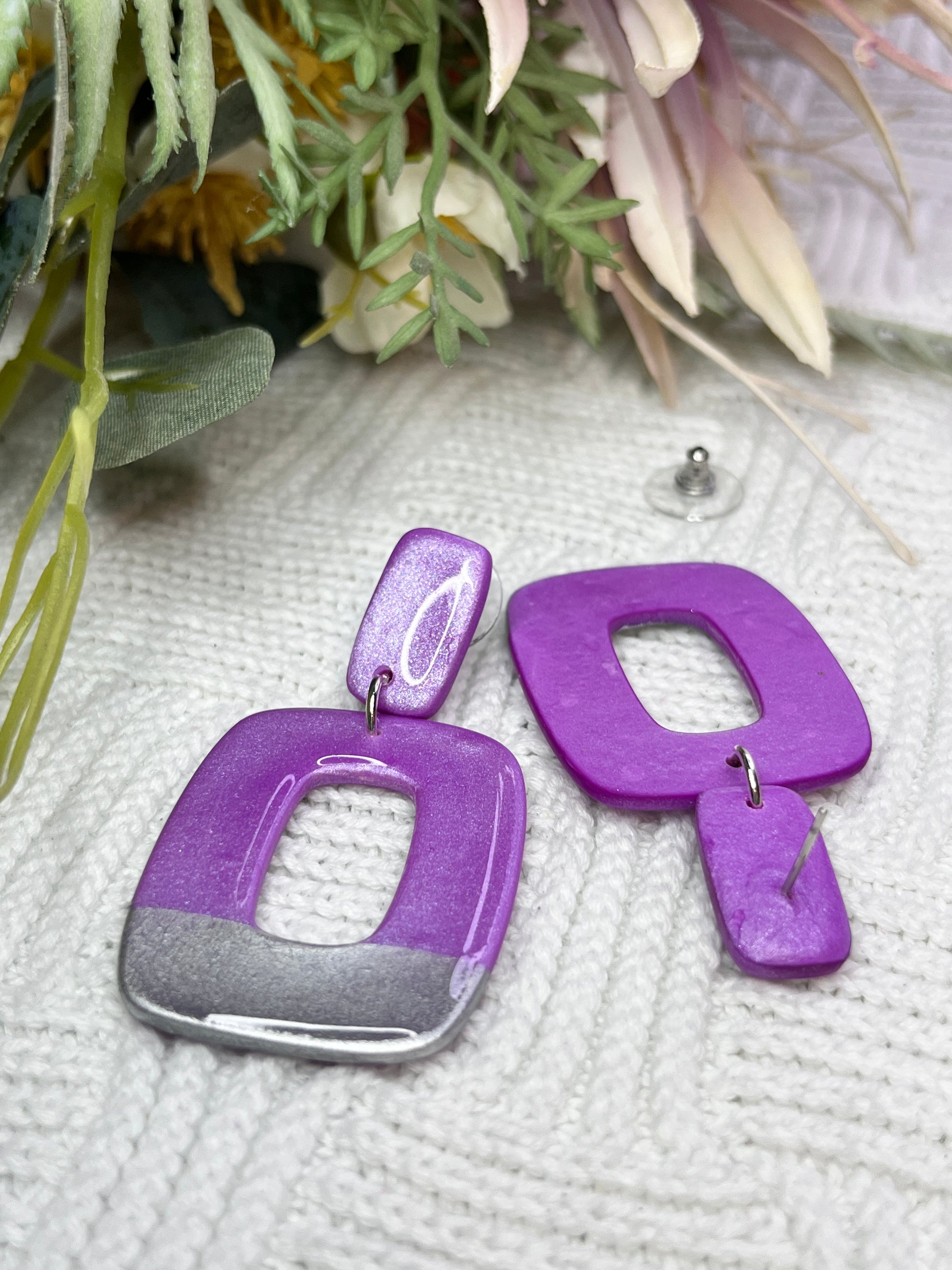 polymer-clay-earrings-purple-back-view