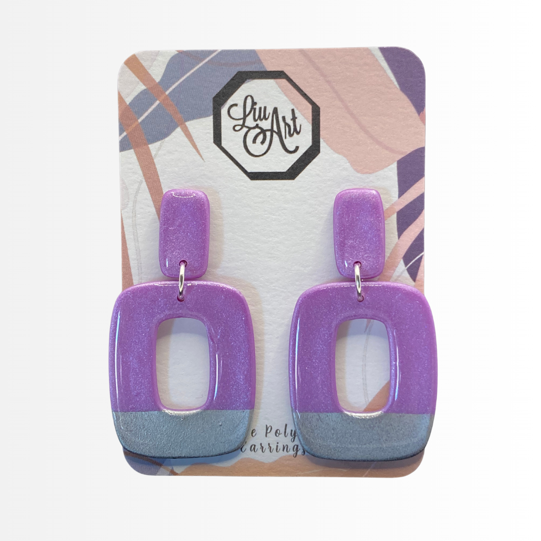polymer-clay-earrings-purple-front-view