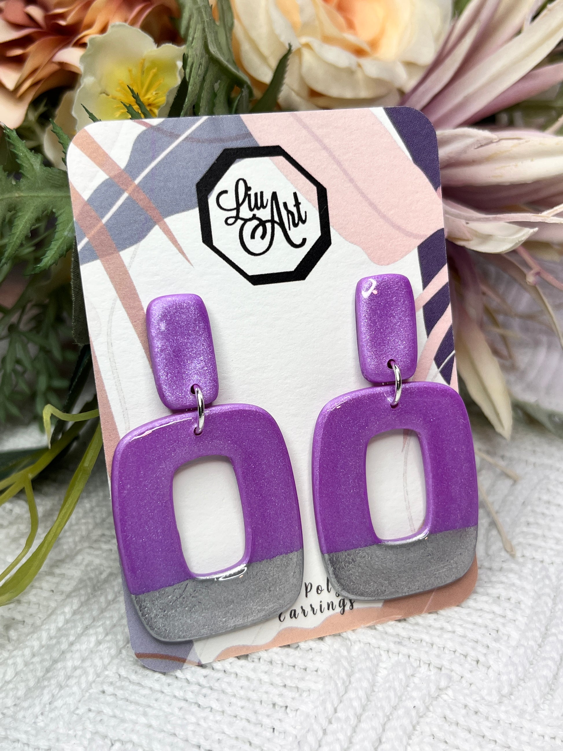 polymer-clay-earrings-purple-perspective-view